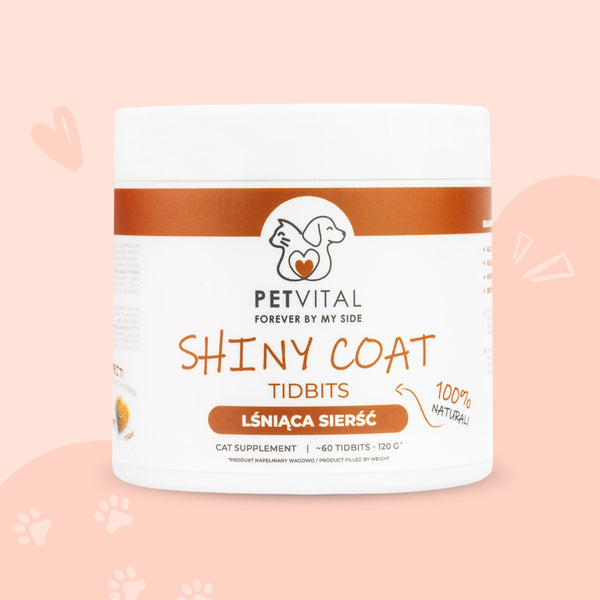 Pet Vital Smaczki Shiny Coat dla Kota | Lśniąca Sierść i Zdrowa Skóra