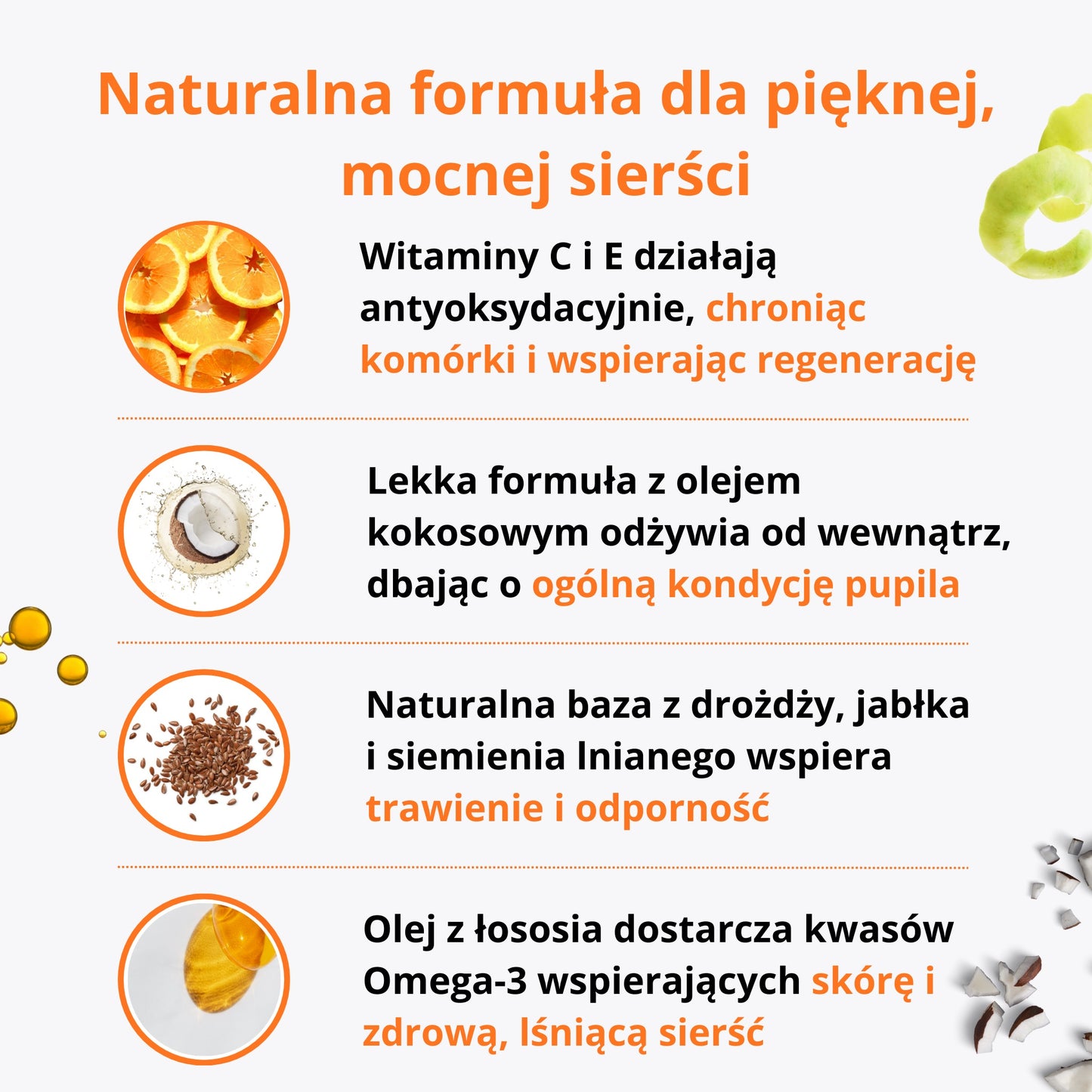 PetVital Smaczki Skin & Coat dla Psa | Zdrowa Skóra i Lśniąca Sierść