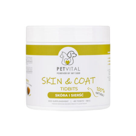 PetVital Smaczki Skin & Coat dla Psa | Zdrowa Skóra i Lśniąca Sierść