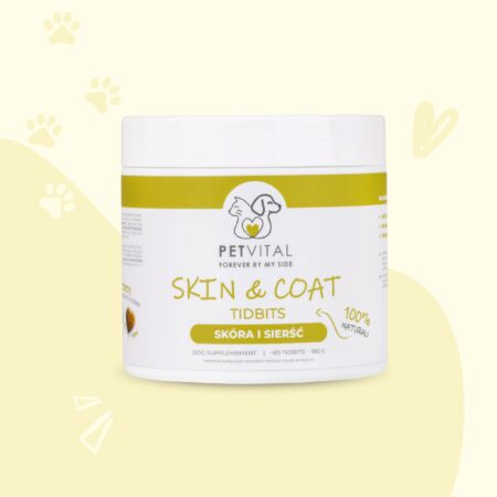 PetVital Smaczki Skin & Coat dla Psa | Zdrowa Skóra i Lśniąca Sierść